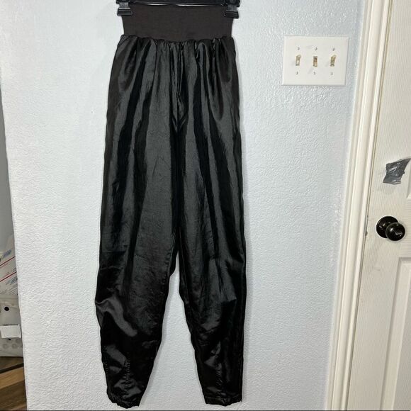 Nike Elite Pants Vtg 90s Sports Black Stretch Waist Shimmering Size Small - Picture 3 of 12